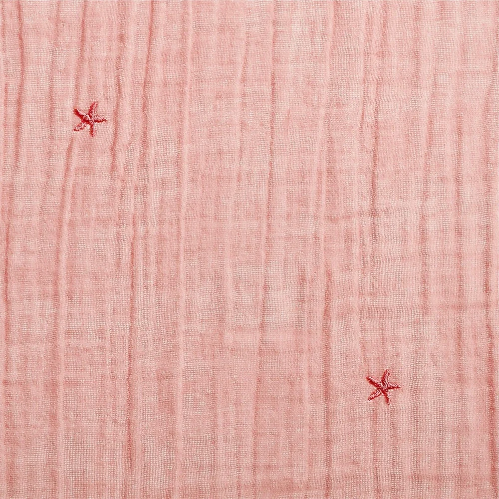 Aldrin Pink Organic Cotton Sheer Window Curtain 1/ Panel 44